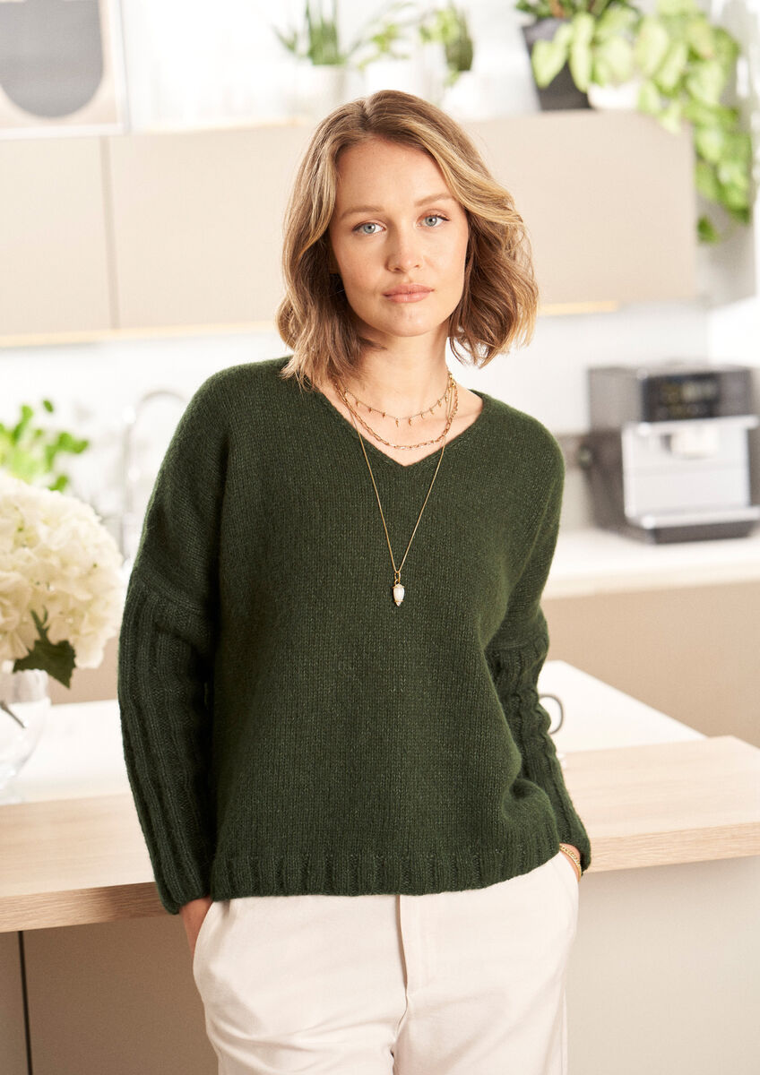 MODE at Rowan Prairie Jumper by Quail Studio in Alpaca Cotton Leaflet