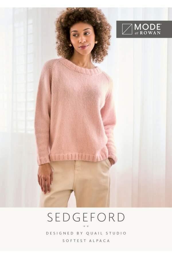 MODE at Rowan Sedgeford Sweater by Quail Studio in Softest Alpaca Leaflet