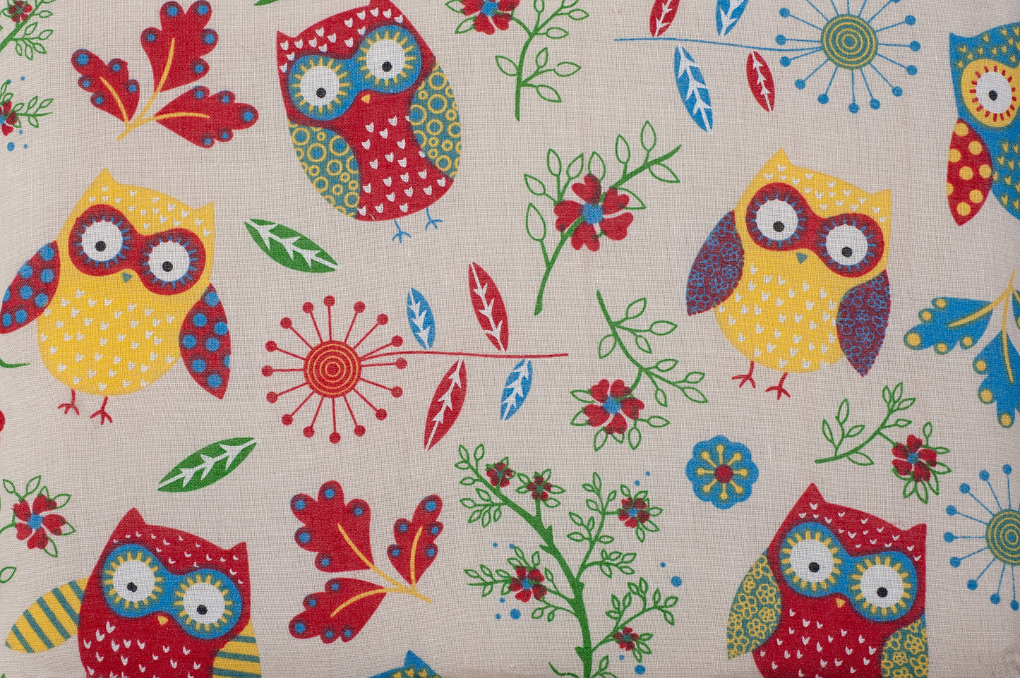 Craft Bag with Wooden Handles: Owl