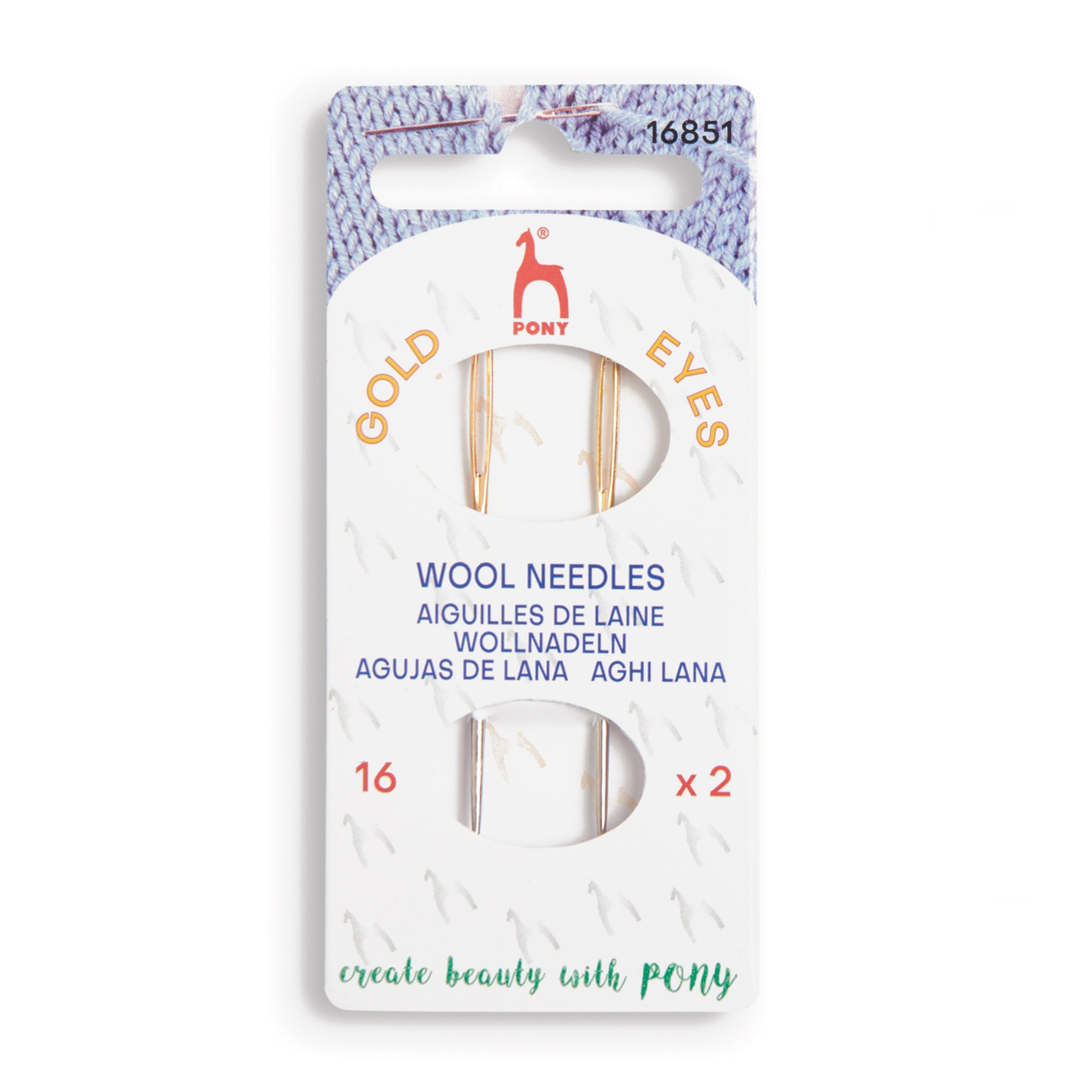 Hand Sewing Needles: Wool Needle: Gold Eye