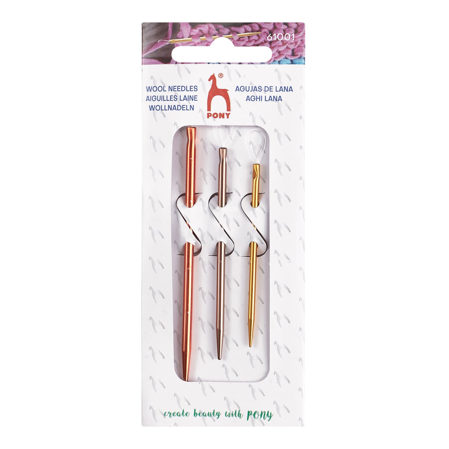 Hand Sewing Needles: Wool: Assorted Colours: 2.25 - 3.25mm