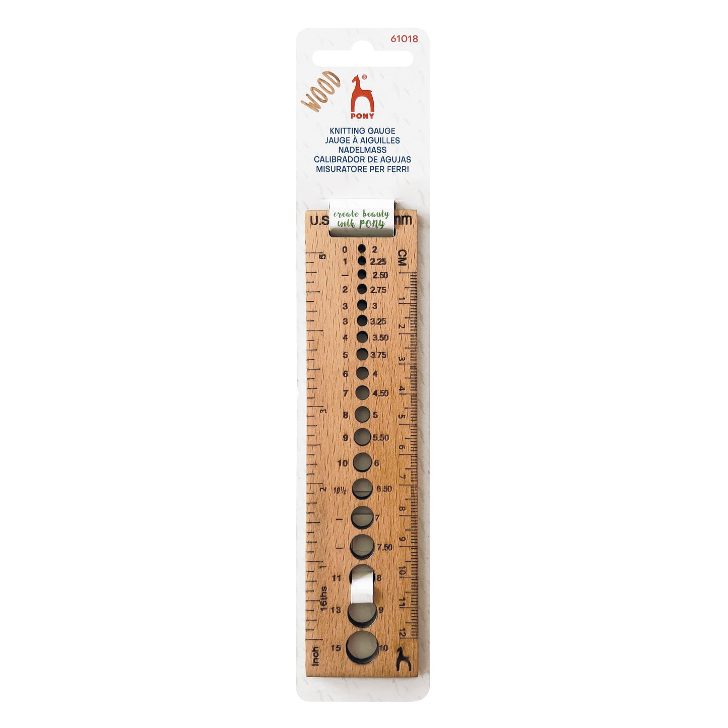 Wooden Knitting Gauge