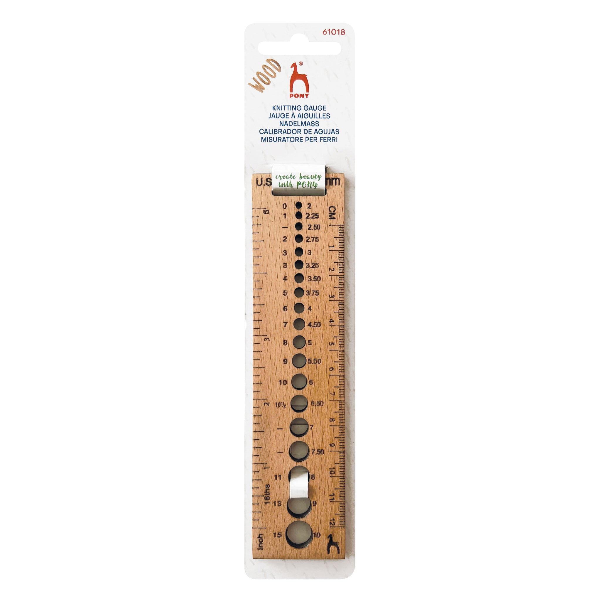 Wooden Knitting Gauge