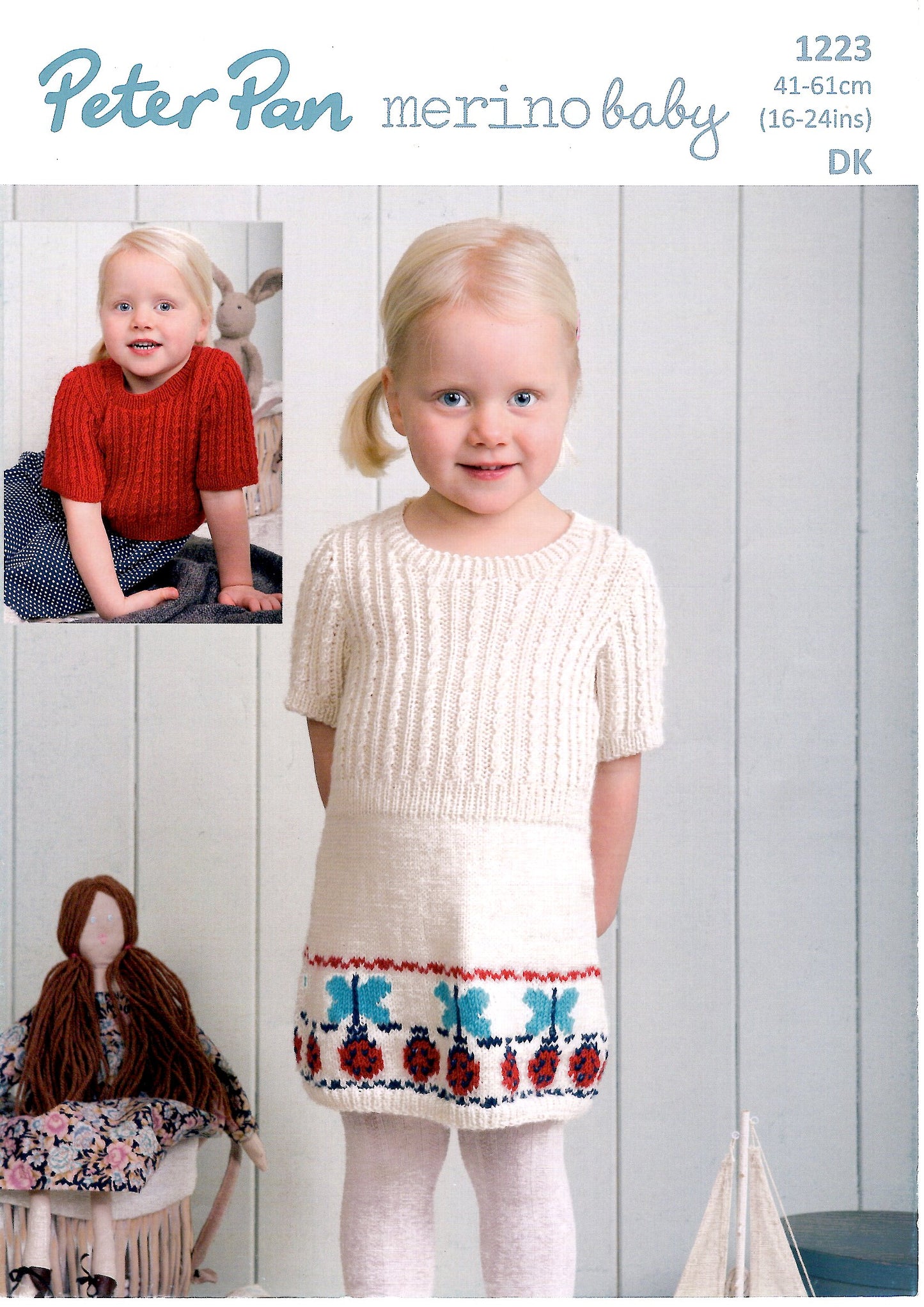 Wendy: Peter Pan DK: P1223 Dress or Sweater 16-24 (Knitting Pattern)