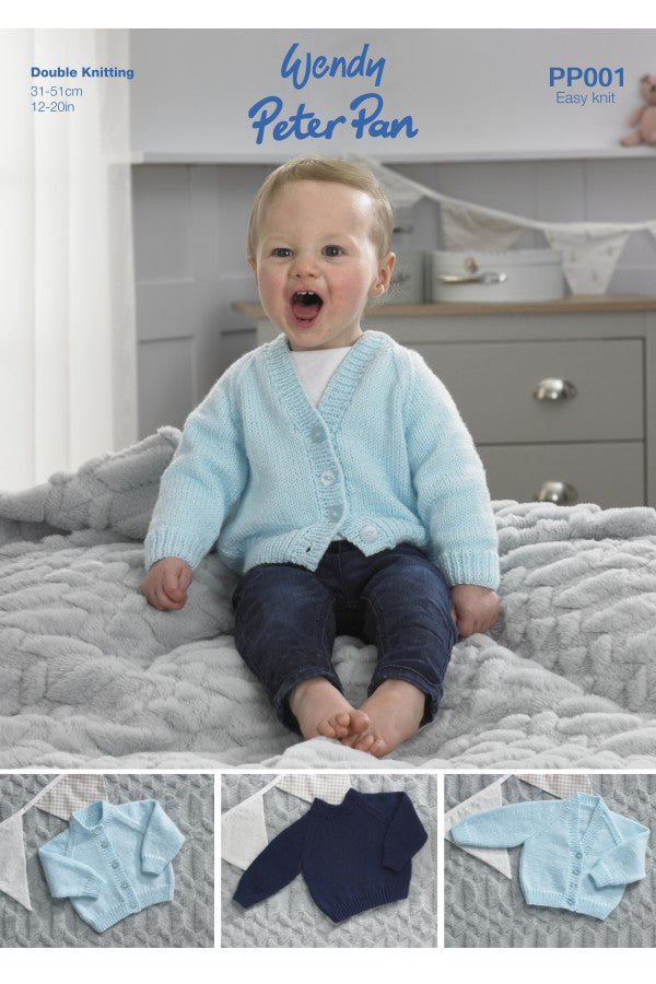 Peter Pan PP001 Cardigans and Sweater in Peter Pan DK Leaflet