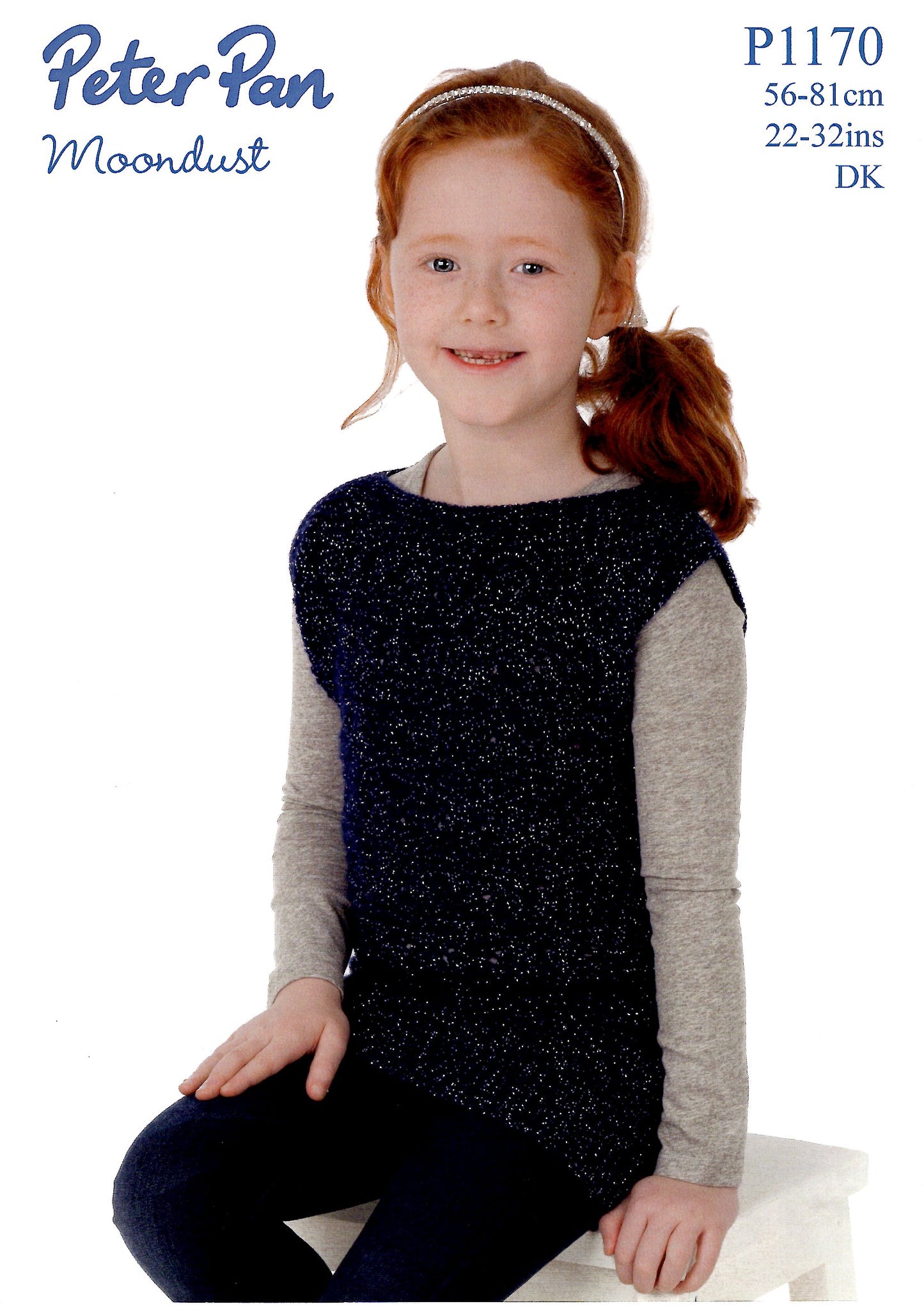 Children DK Lacy Slipover P1170 size 22”-32 (Knitting Pattern)