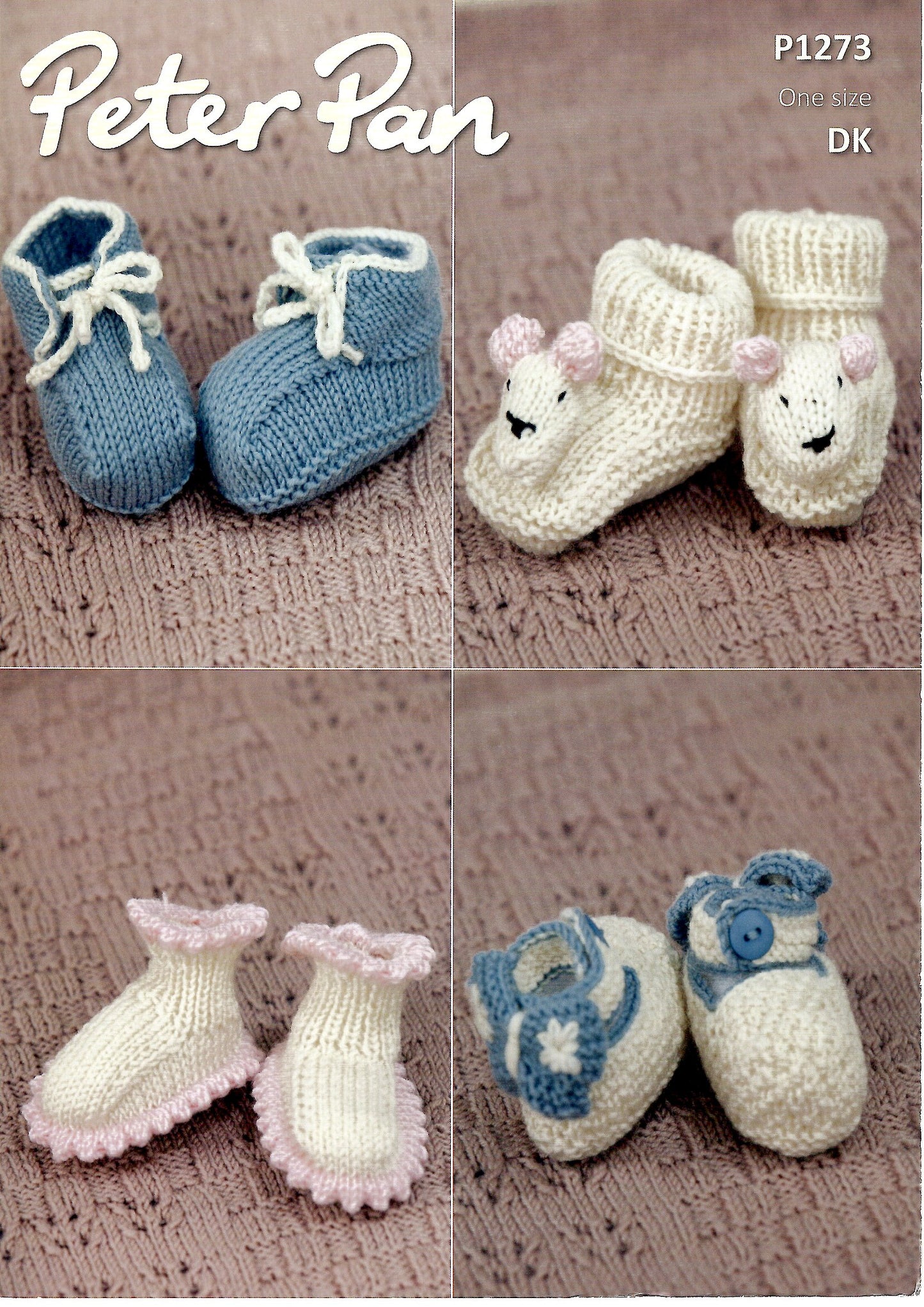 Peter Pan DK P1273 Cosy Toes Booties (Downloadable PDF)