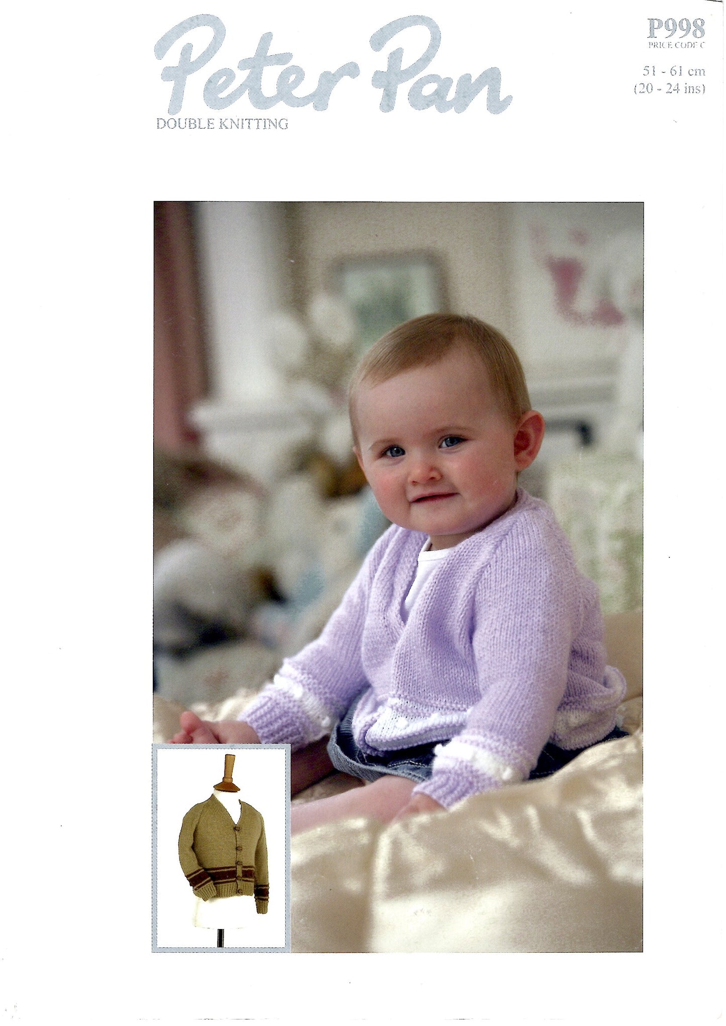 Wendy: Peter Pan DK: P998 Children Cardigan 1-2y - 4-5y (Knitting Pattern)