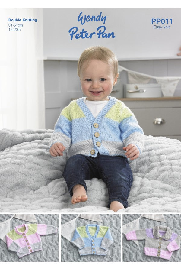 Peter Pan PP011 Cardigans in Peter Pan DK Leaflet