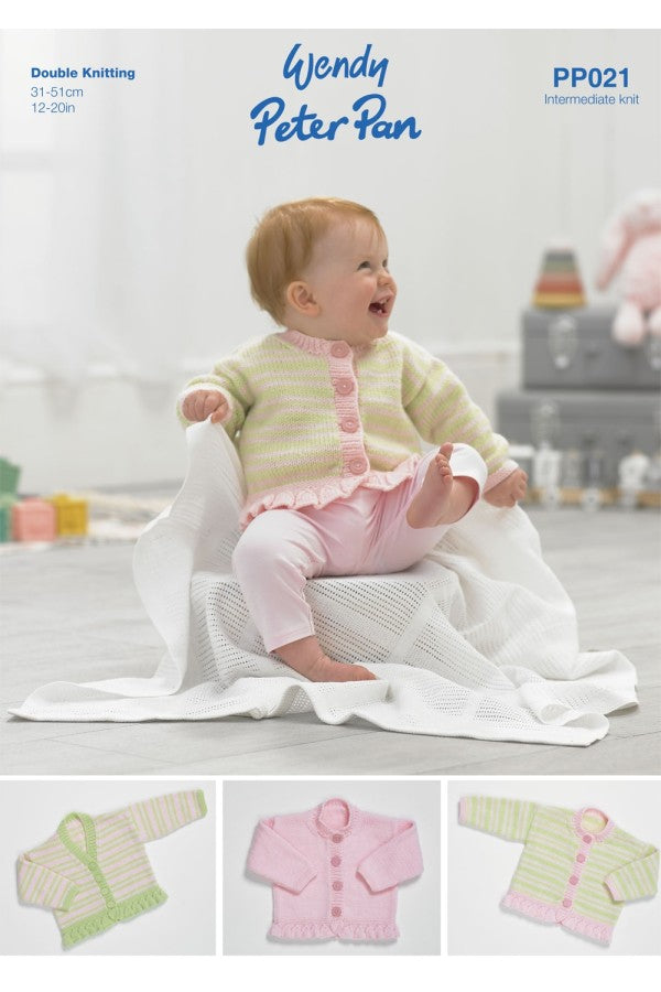 Peter Pan PP021 Cardigans in Peter Pan DK Leaflet