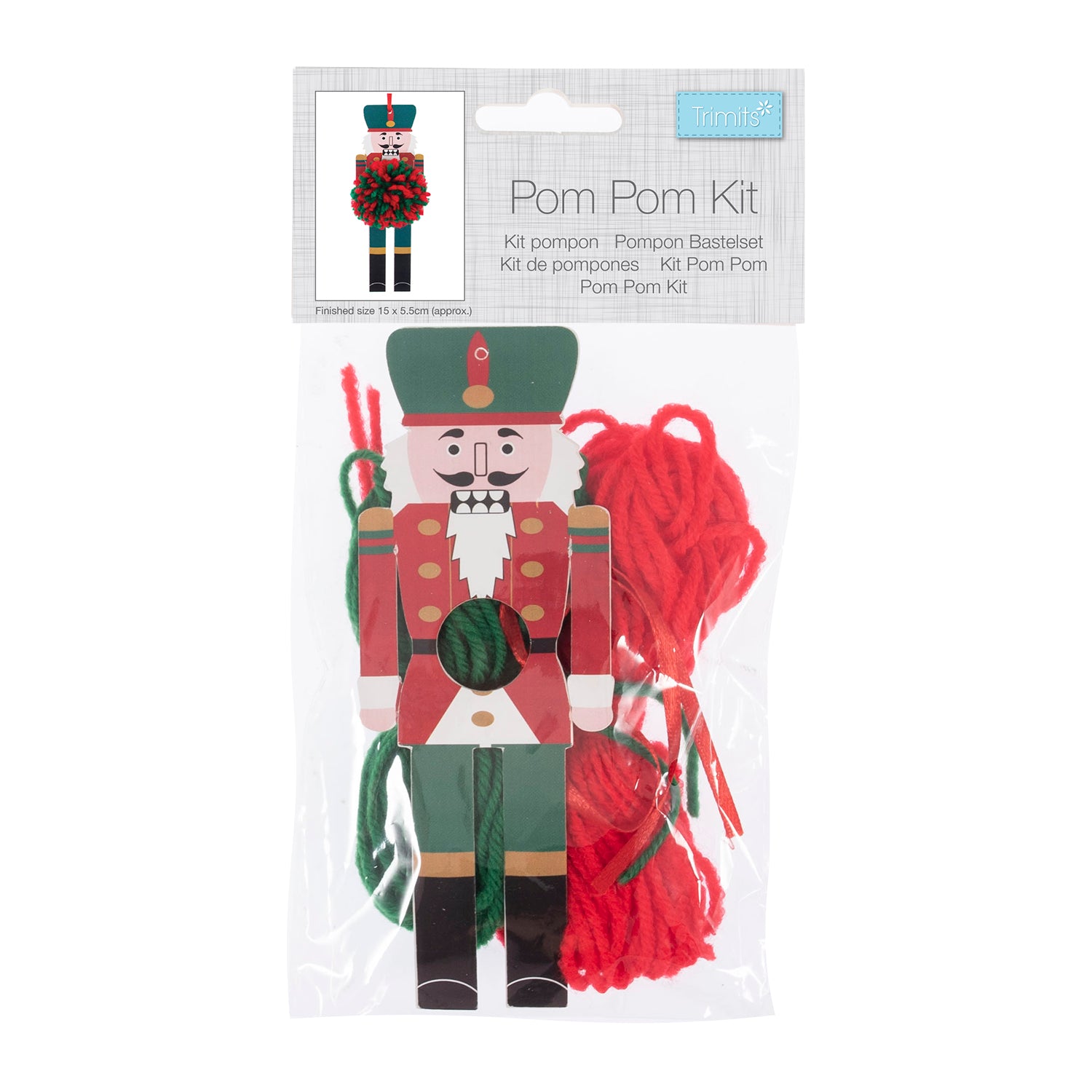 Pom Pom Decoration Kit: Christmas Nutcracker