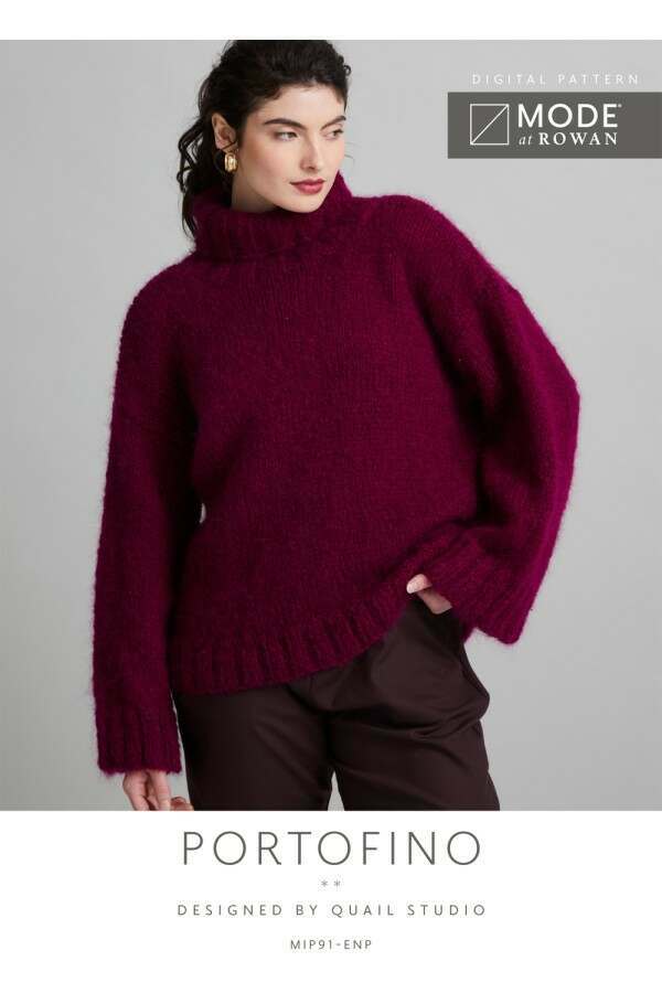 MODE at Rowan Portofino Jumper by Quail Studio in Mohair Soft Leaflet