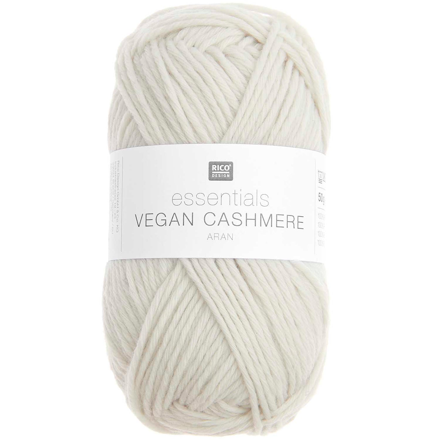 Rico Essential Vegan Cashmere Aran 50g 001 Cream