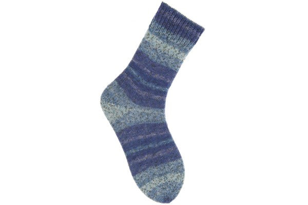 Rico Socks Sprinkly Stripey 4 Ply Aqua 007 - 100g
