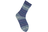 Rico Socks Sprinkly Stripey 4 Ply Aqua 007 - 100g