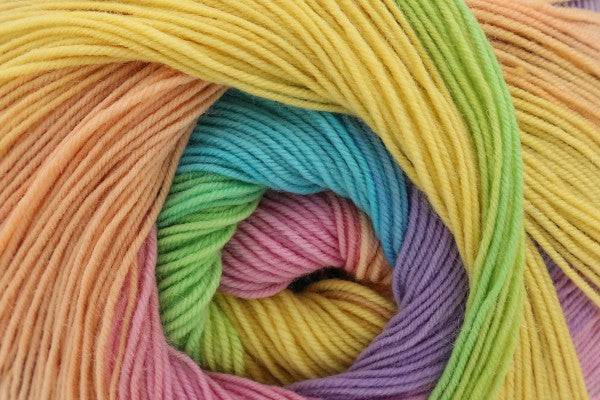 Rico Supera Cashmeri Luxury Socks 4ply Rainbow 027 100g