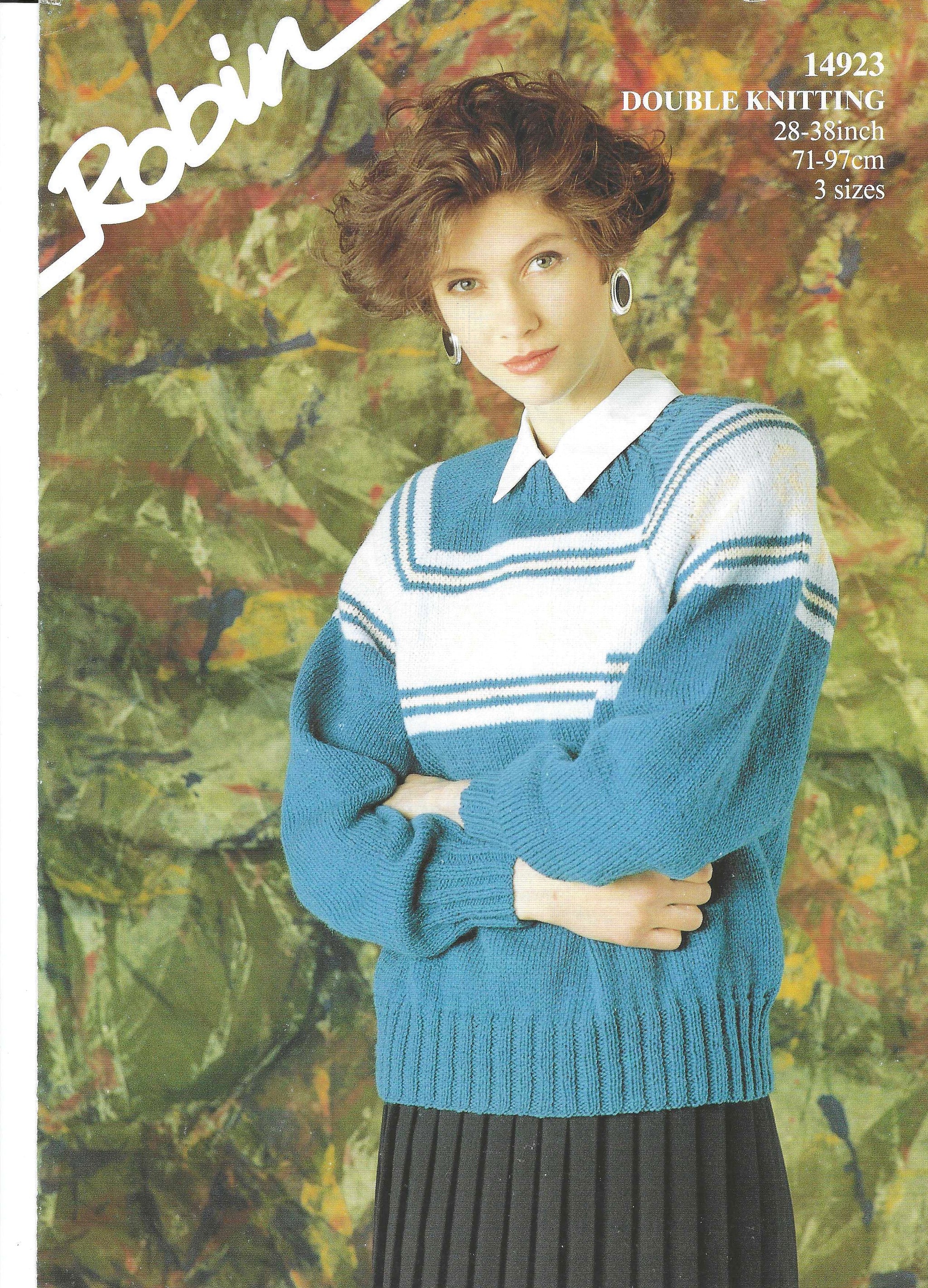 PDF Ladies Sweater DK Robin 14923 (Downloadable PDF)