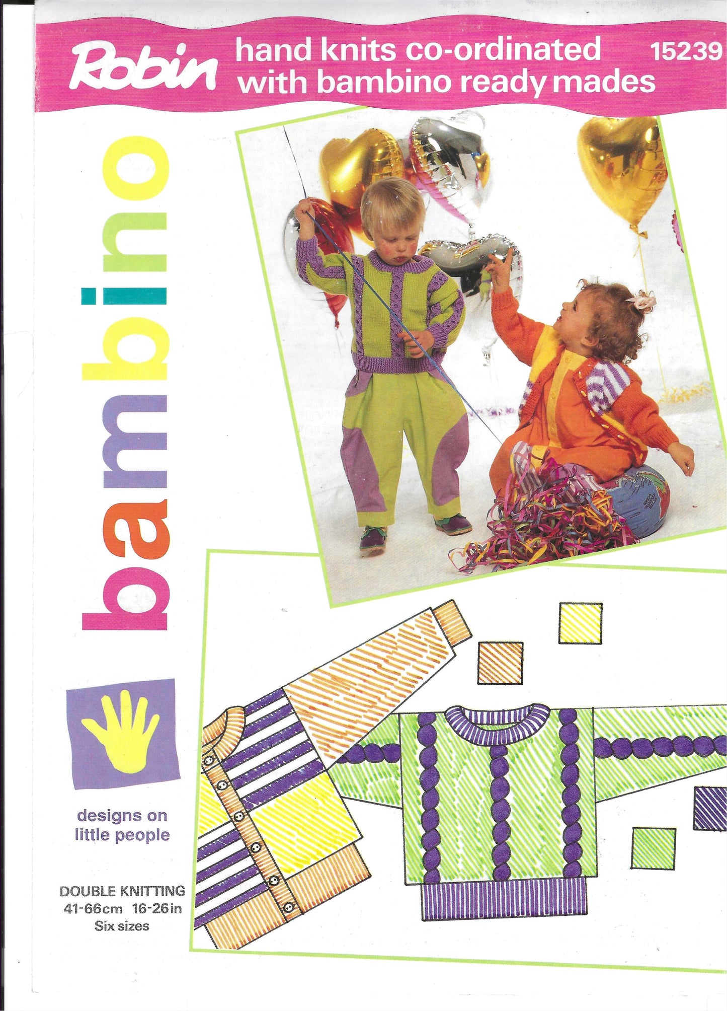 PDF Babies Or Children Cardigan Or Sweater DK Robin 15239 (Downloadable PDF)