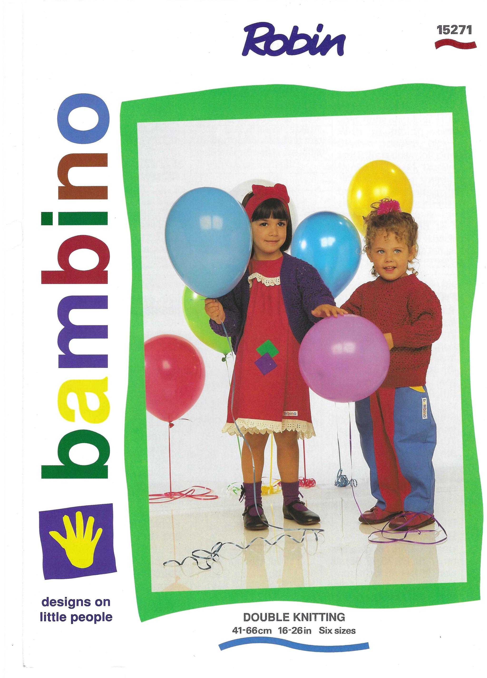 PDF Babies Or Children Bolero Or Sweater DK Robin 15271 (Downloadable PDF)
