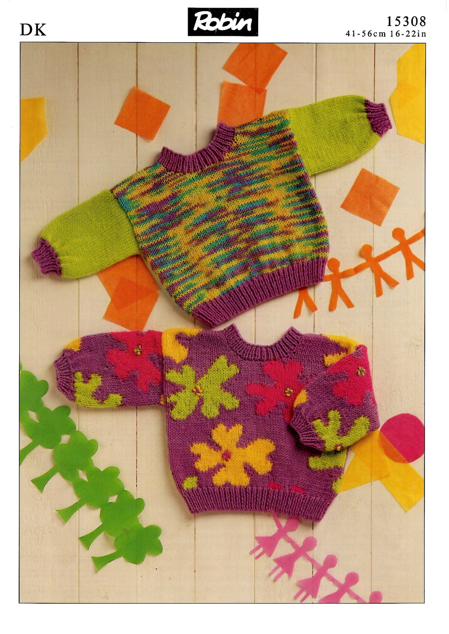 Robin 15308 DK Babies and Children Sweaters 41cm-56cm (Downloadable PDF)