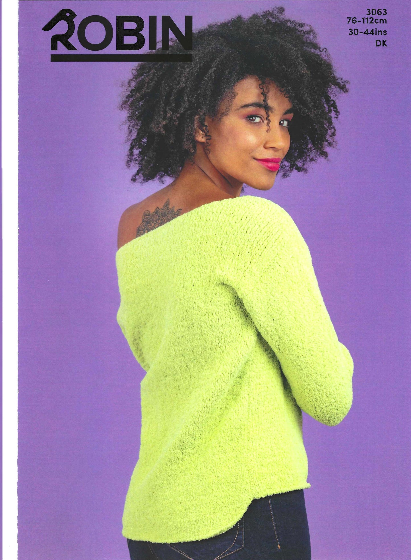 PDF Robin 3063: Plush DK Ladies Scoop Back Sweater (Downloadable PDF)