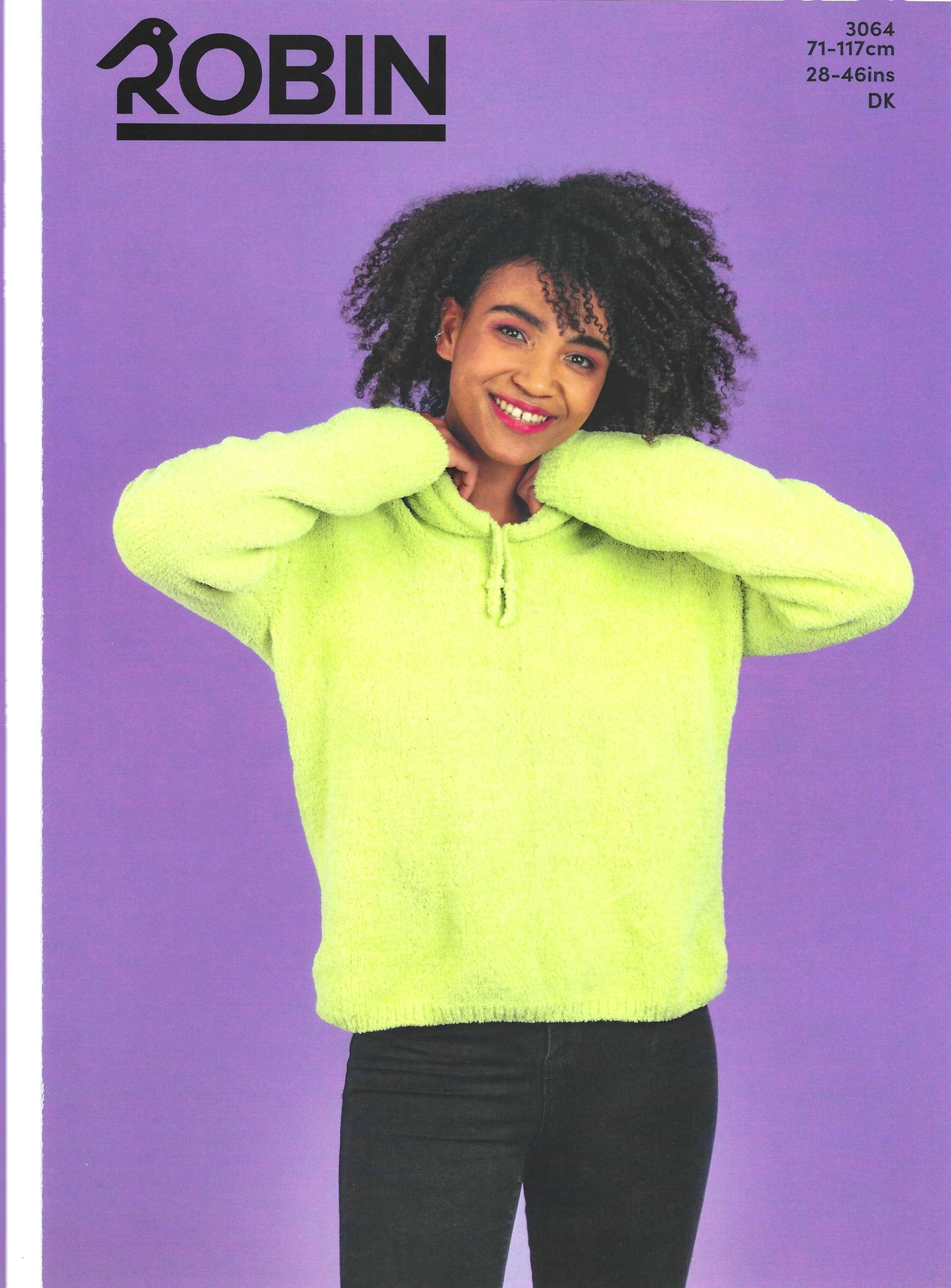PDF Ladies Hoodies Crop Or Long Robin Plush DK 3064 (Downloadable PDF)