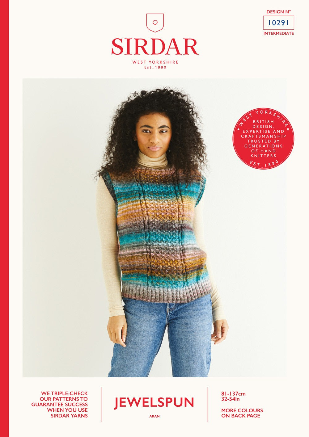 Sirdar 10291 Tank Top in Jewelspun Leaflet