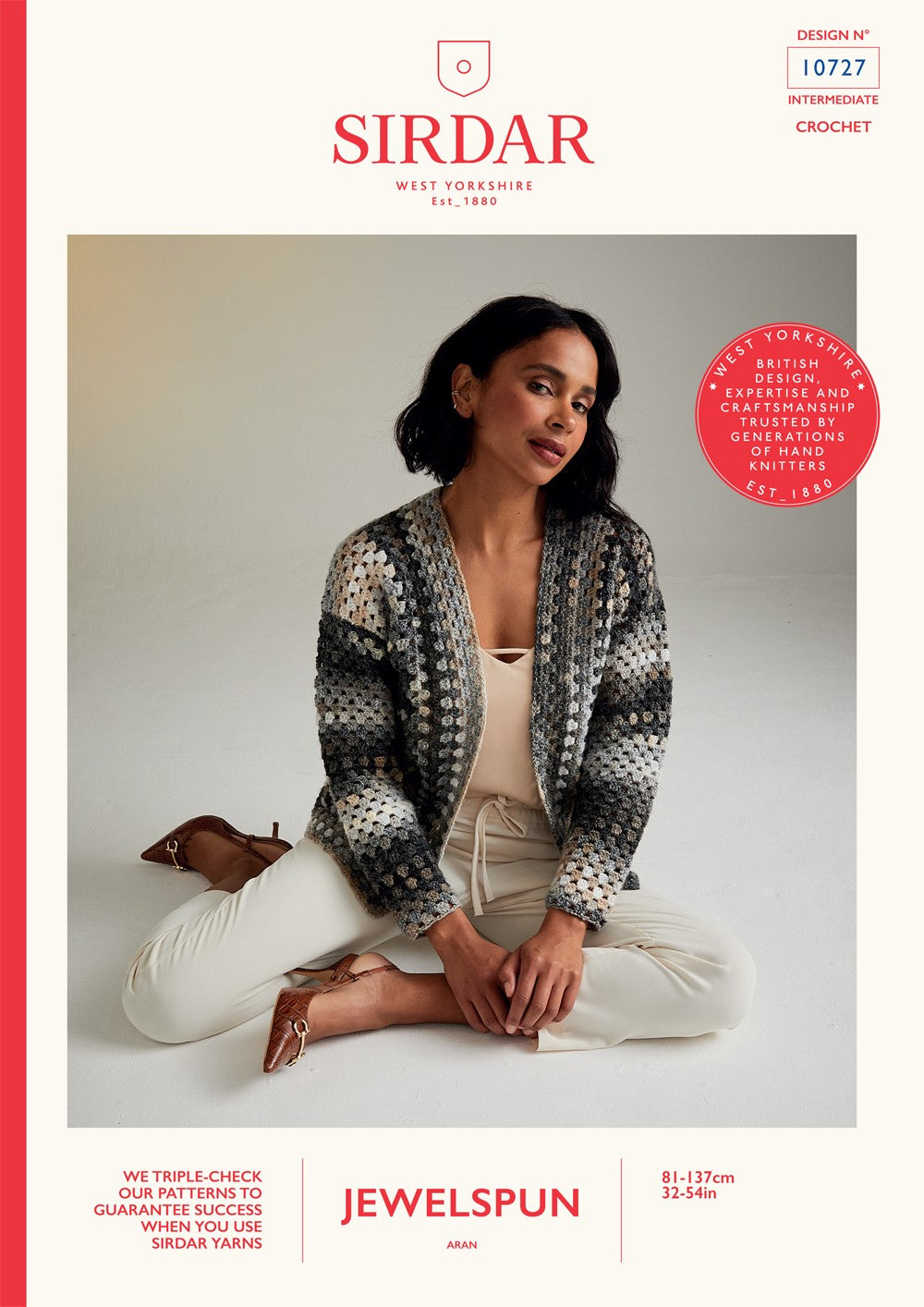 Sirdar 10727 Crochet Cardigan in Jewelspun Booklet