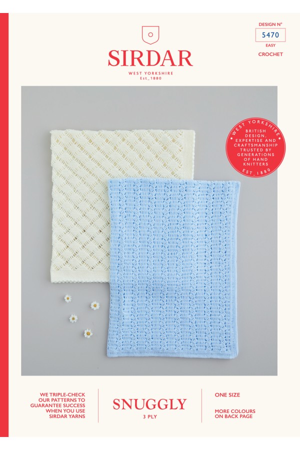 Sirdar 5470 Blankets in Snuggly 3 Ply Leaflet