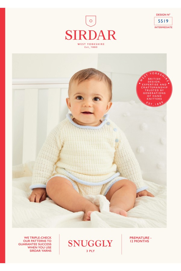 Sirdar 5519 Sweater and Shorts in Snuggly 3 Ply Leaflet