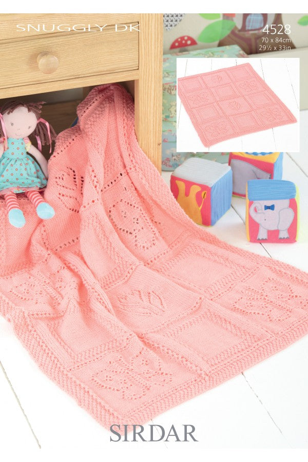 Sirdar 4528 Snuggly DK Butterfly and Flower Blanket Leaflet