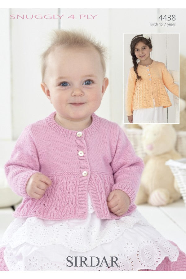 Sirdar 4438 Snuggly 4 Ply Girls Blanket and Cardigan Leaflet