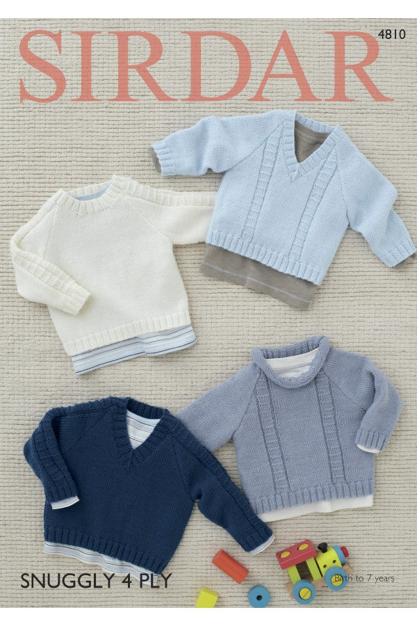 Sirdar 4810 Sweaters in Snuggly 4 Ply Leaflet