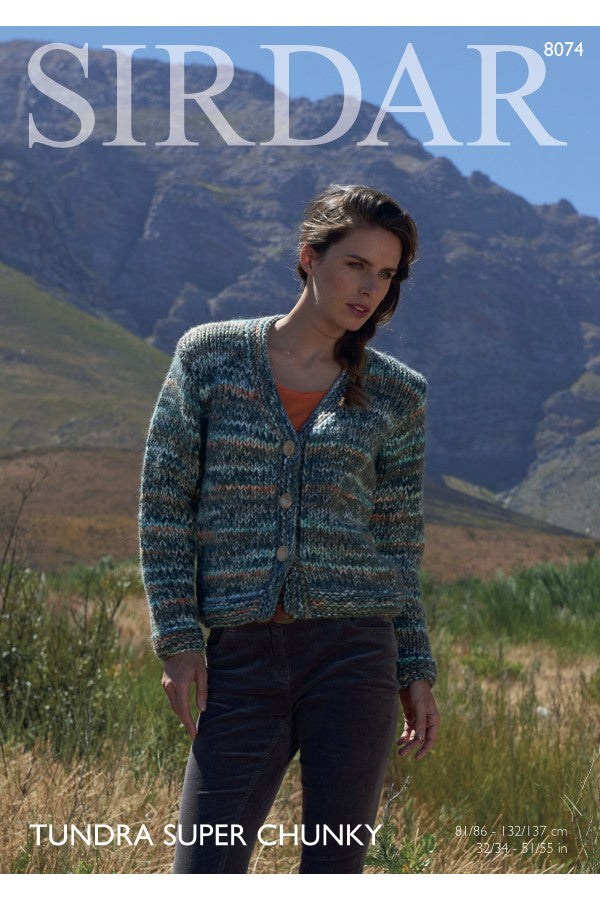 Sirdar 8074 Woman's Cardigan in Tundra Super Chunky Leaflet