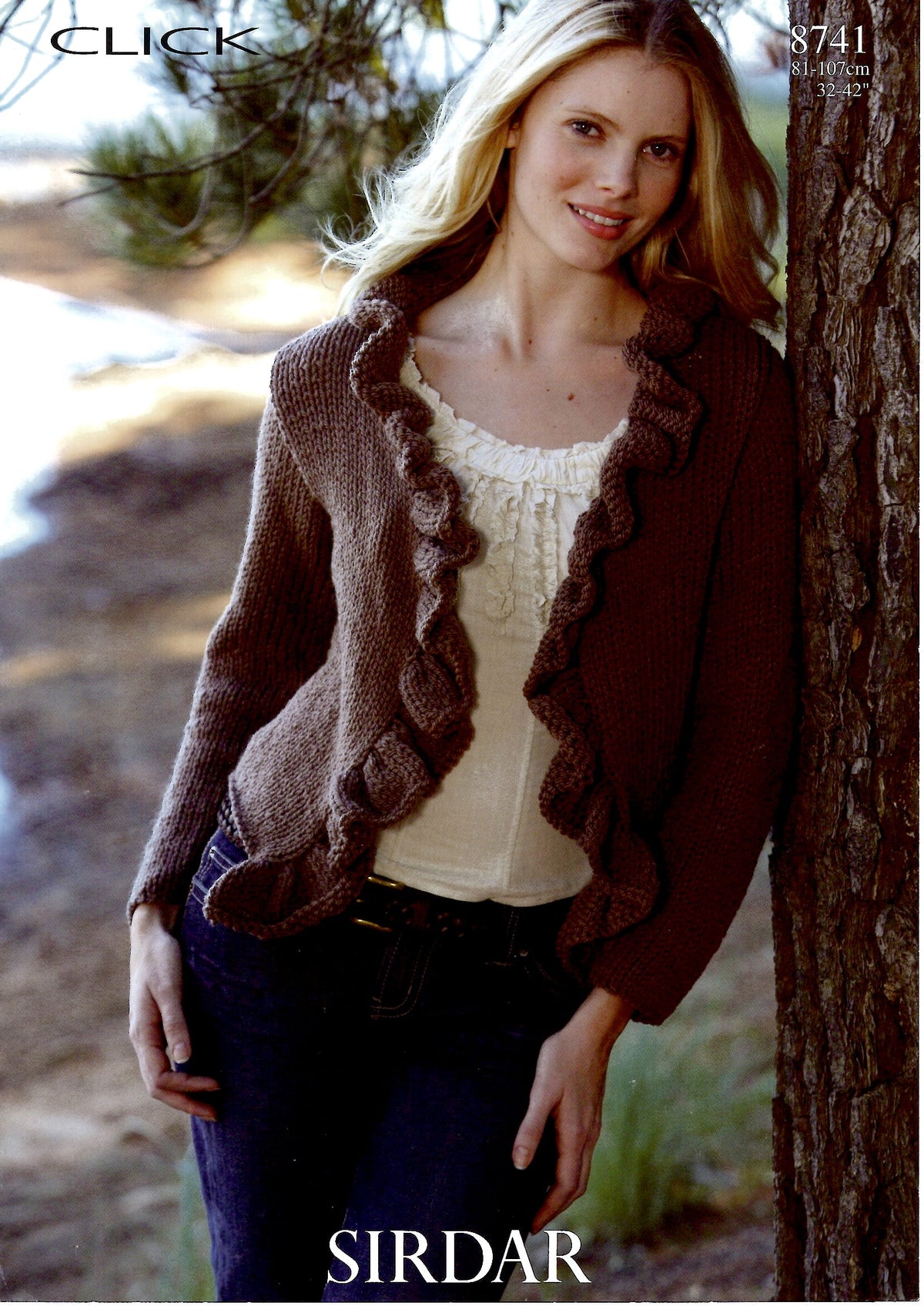 Sirdar Chunky 8741 Ladies Cardigan With Frilled Edging (Downloadable  PDF)