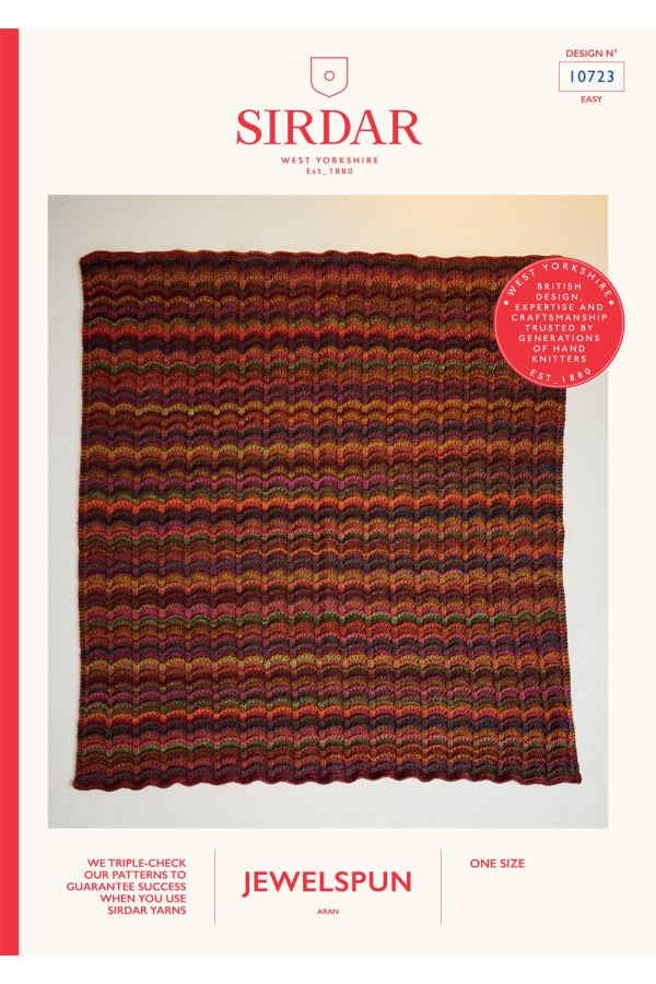 Sirdar 10723 Blanket in Jewelspun Booklet