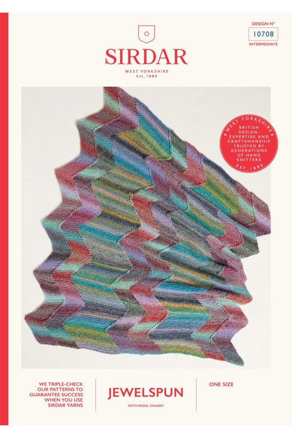 Sirdar 10708 Blanket in Jewelspun with Wool Chunky Booklet