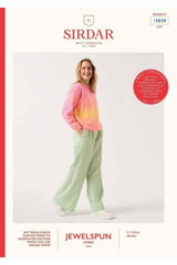Sirdar 10838 Sweater in Jewelspun Ombre Aran Booklet