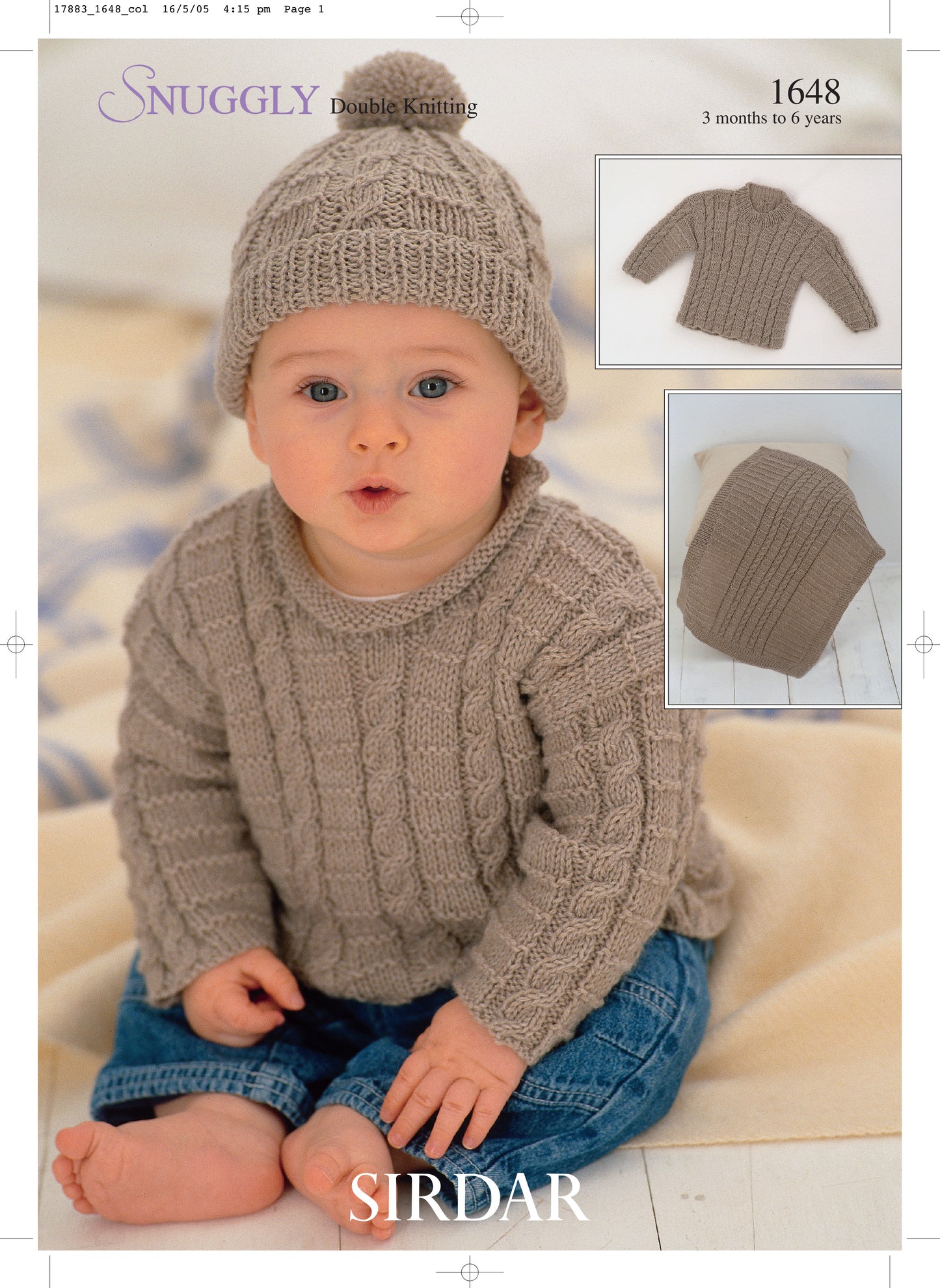 Sirdar Snuggly DK Pattern 1648  3 month-6 Years