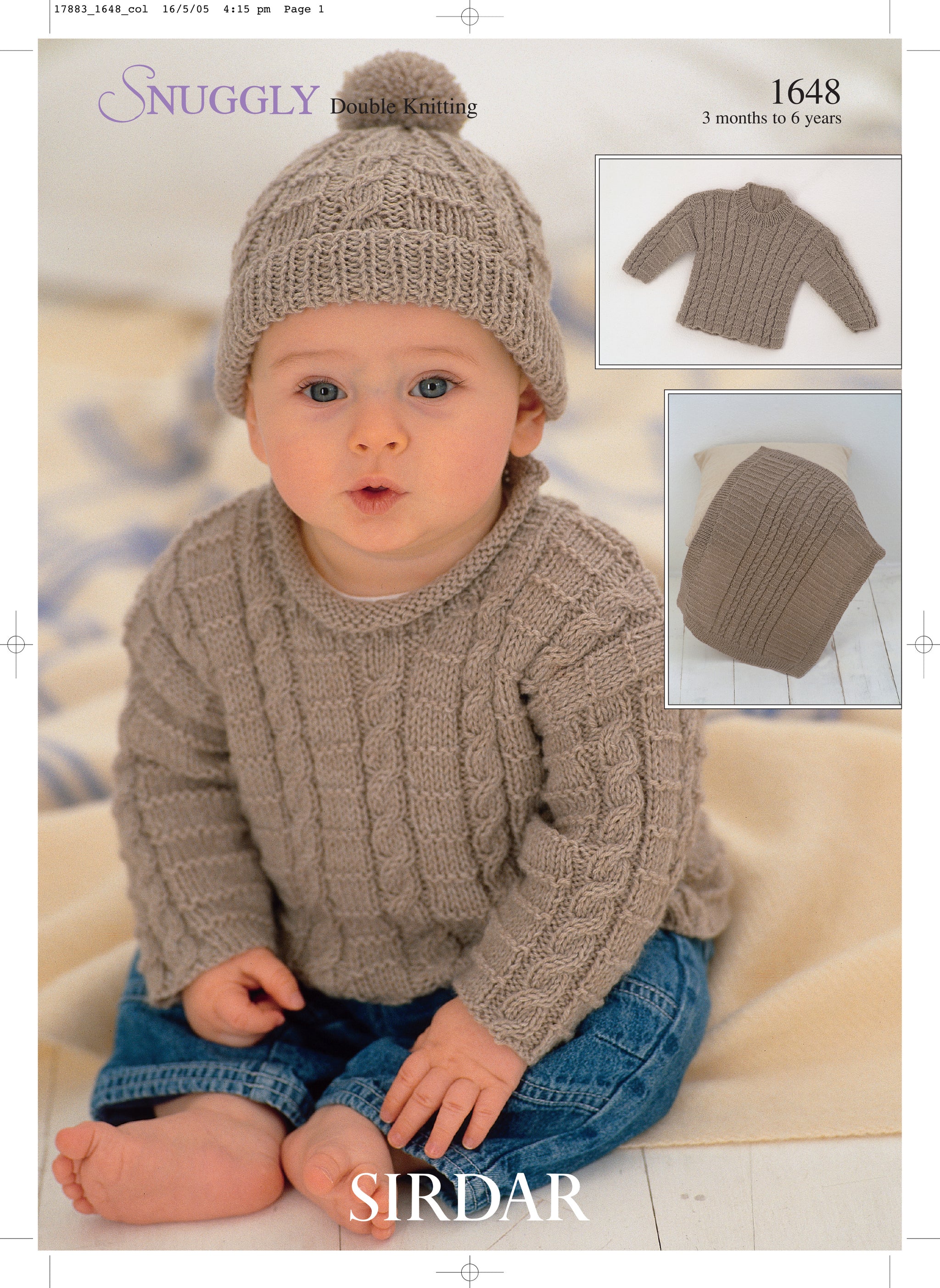 Sirdar Snuggly DK Pattern 1648  3 month-6 Years