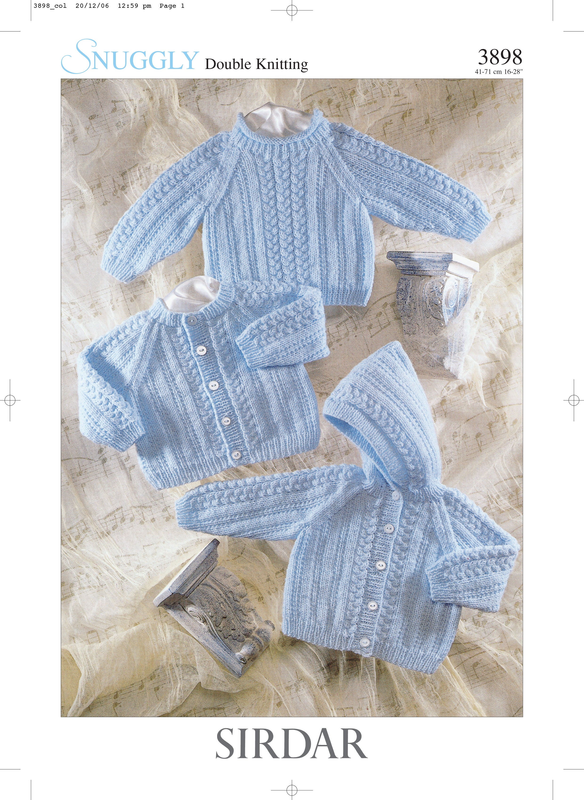Sirdar Snuggly DK Knitting Pattern 3898 Birth to 8 Years – Pack Lane Wool