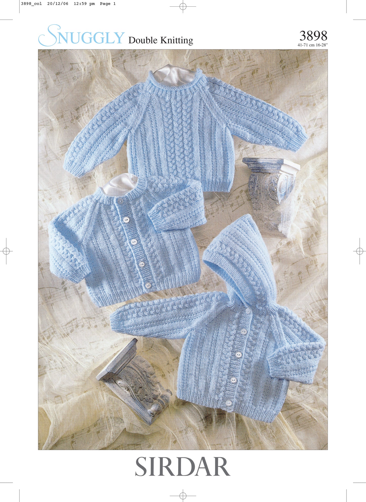 Sirdar Snuggly DK Knitting Pattern 3898 Birth to 8 Years