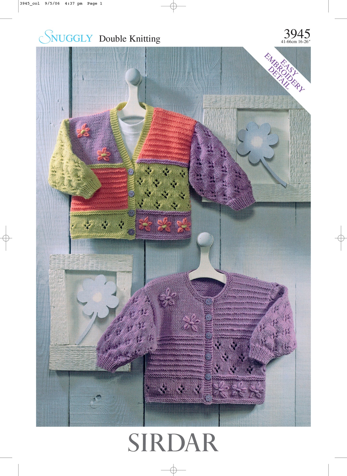 Sirdar Snuggly DK Pattern 3945  Birth to 6 Years