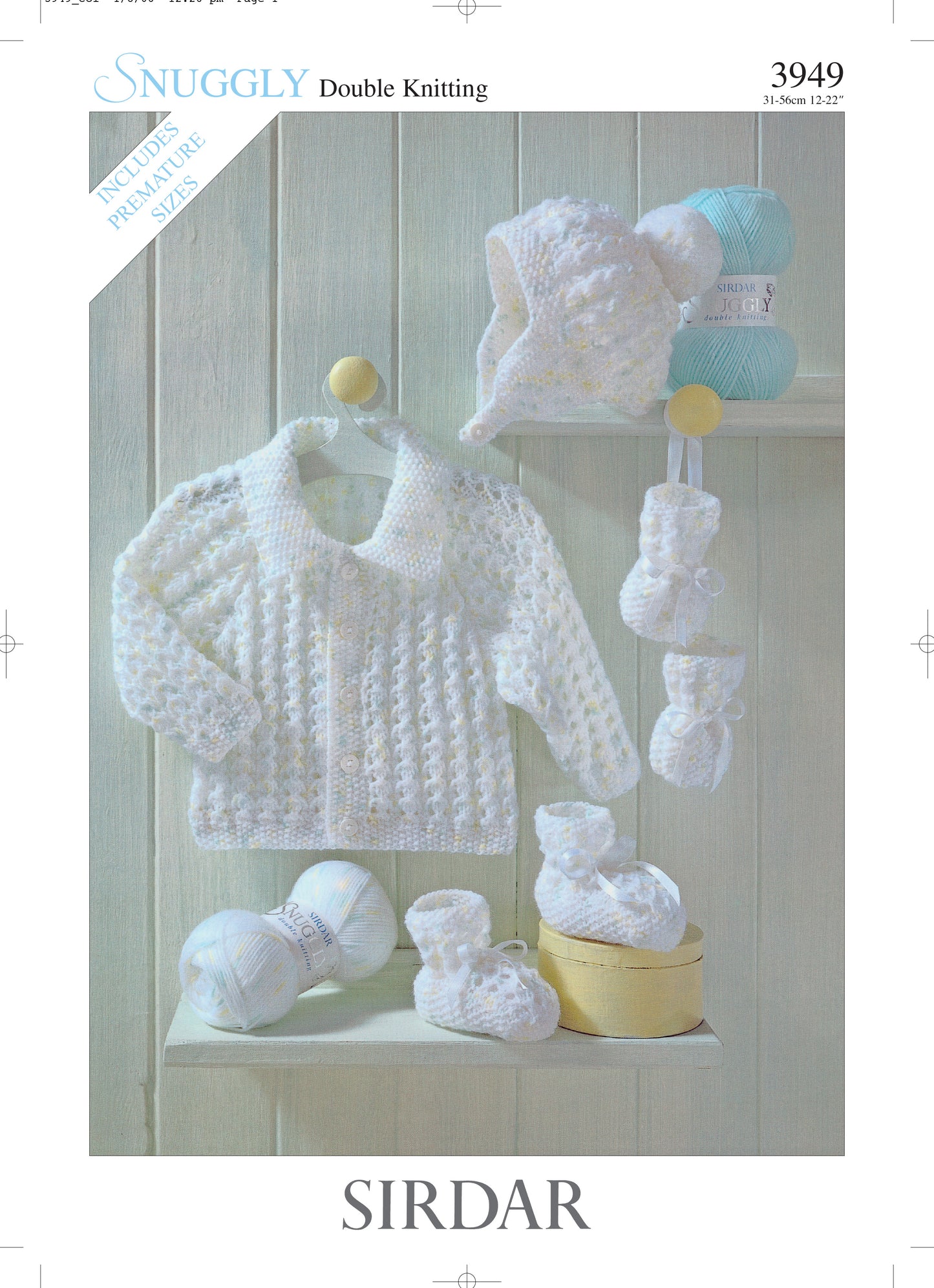 Sirdar Snuggly DK Knitting Pattern 3949 Premature to 2 years