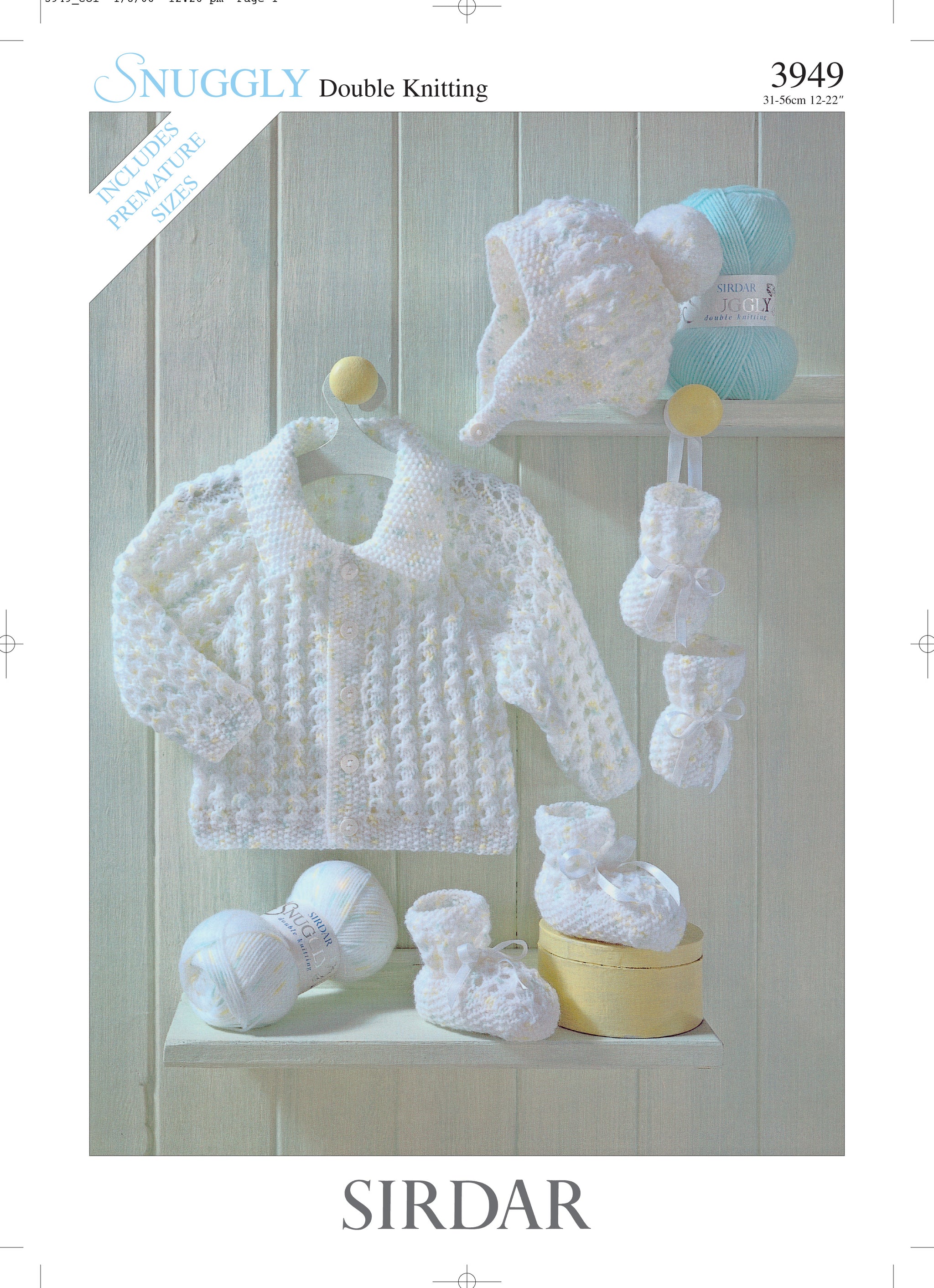 Sirdar Snuggly DK Knitting Pattern 3949 Premature to 2 years