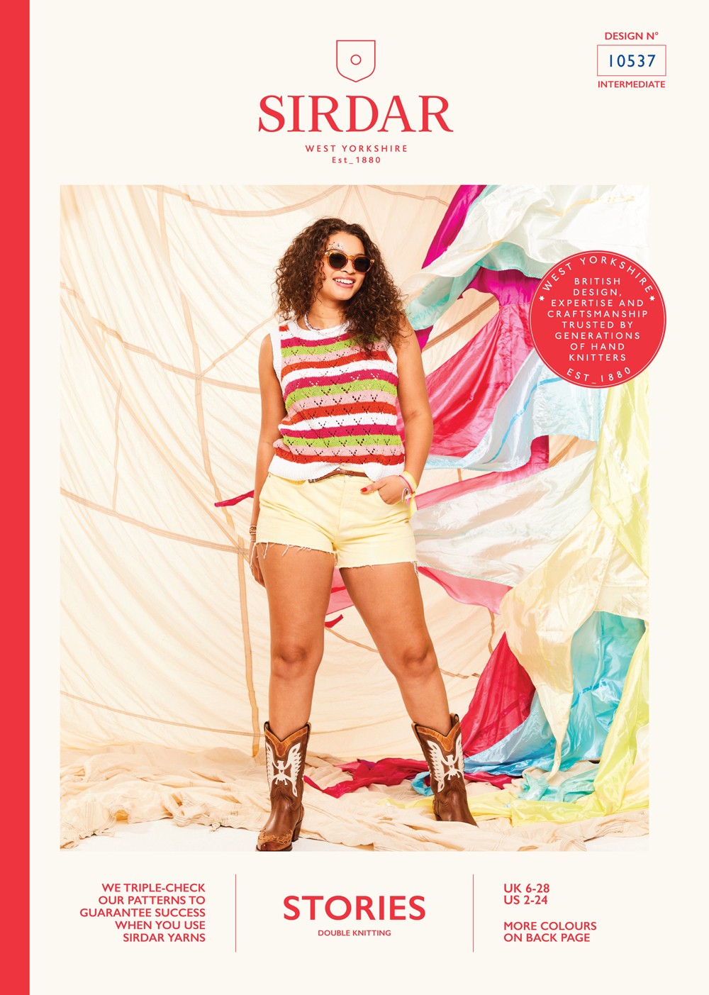 Sirdar 10537 Womens Lace Top in Stories DK Leaflet