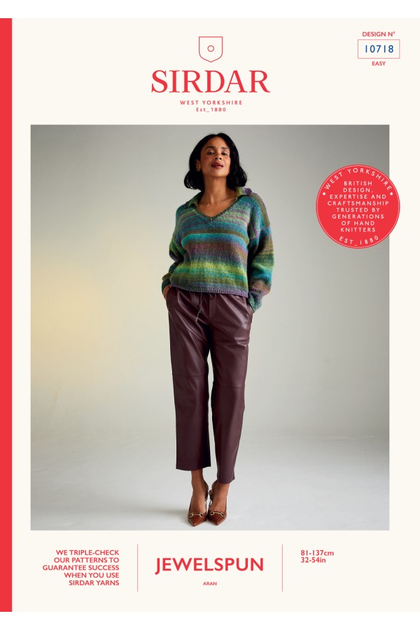 Sirdar 10718 Sweater in Jewelspun Booklet