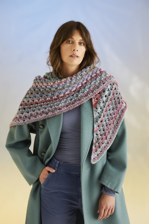 Sirdar 10711 Shawl in Jewelspun with Wool Chunky Booklet