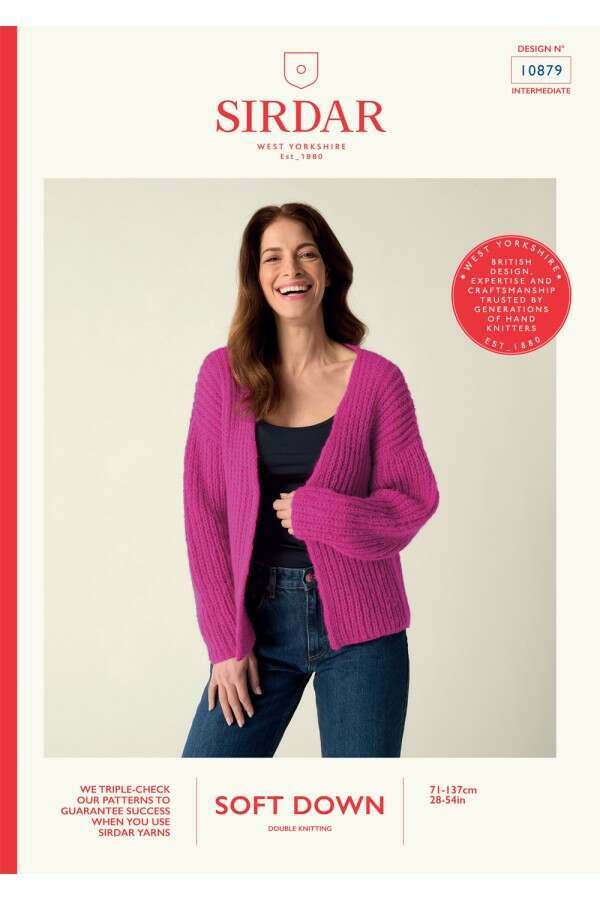 Sirdar 10879 Cardigan in Soft Down DK Booklet