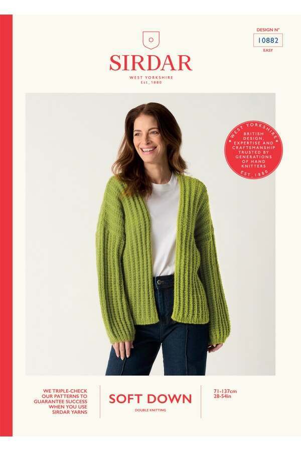 Sirdar 10882 Cardigan in Soft Down DK Booklet